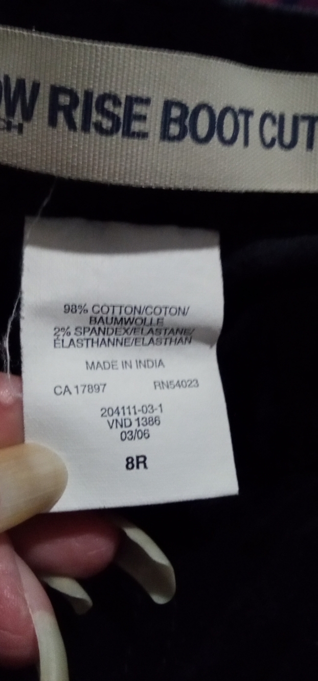 GAP Black Velvet Boot Cut Velvet Pants - Picture 3 of 5